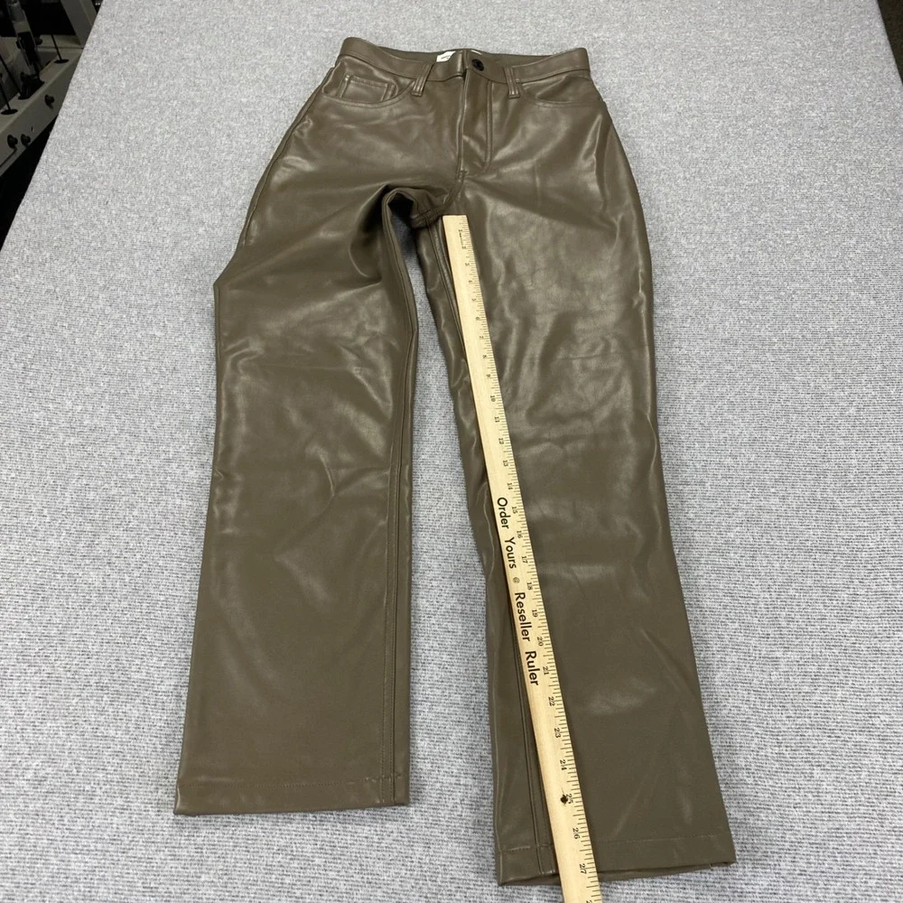 Abercrombie &‎ Fitch Curve Love 90s Straight Ultra High Rise Vegan Pants 25